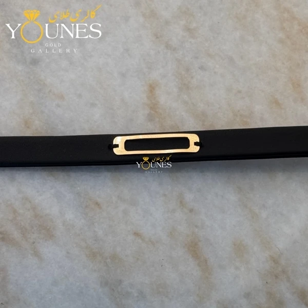 دستبند طلا چرم مردانه مدرن L139